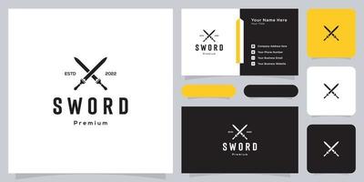 simple Sword icon logo design vector