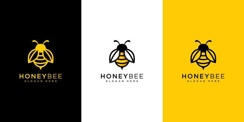 honey Bee animals logo vector design