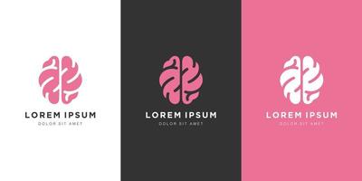 brain logo vector design line art