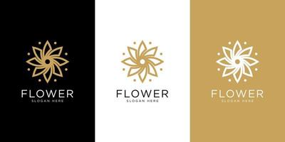 nature flower logo premium vector