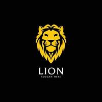 illustration lion king shield logo vector