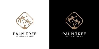 diseño de vector de logotipo de palmera