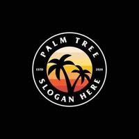 palm tree logo vector design