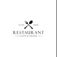 spoon and fork restaurant logo vector