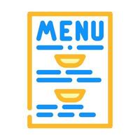 menú buffet color icono vector ilustración