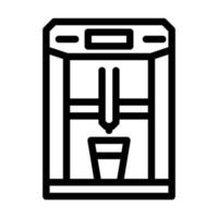 Ilustración de vector de icono de línea de equipo de máquina de café de filtración por goteo