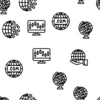 Globalization Worldwide Business Vector Seamless Pattern