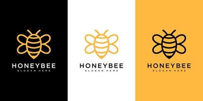 honey Bee animals logo vector