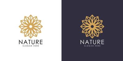 diseño de vector de icono de logotipo de flor elegante abstracto