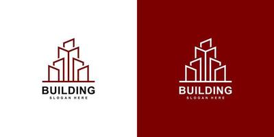 Building Logo Design Vector mono line