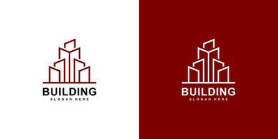 Building Logo Design Vector mono line