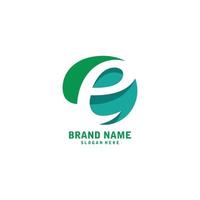 Eco Natural Letter Initial E Logo Design Template Vector