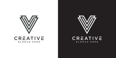 initial V logo abstract vector