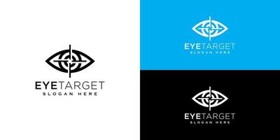 eye target logo design vector template