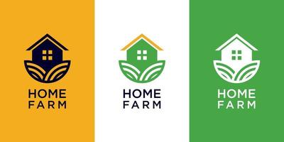 home farm logo design vector