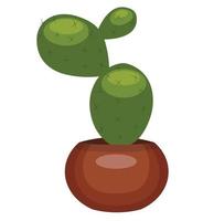 Cactus in a pot.Vector stock illustration isolated on white background. vector