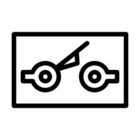 push button switch mechanism line icon vector illustration