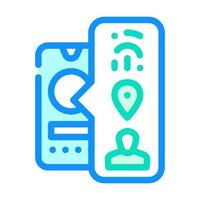 biometric data color icon vector illustration line