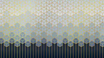 hexagon geometric background pattern metallic gold vector