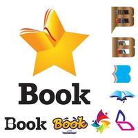 B logos and icons, Book theme set. vector