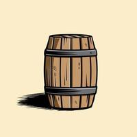 Wooden Barrel vector illustration