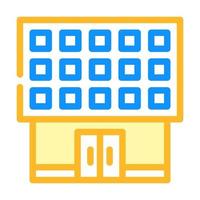 school building color icon vector illustration line