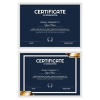 Bundle Creative Golden Certificate of Appreciation Award Template vector