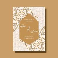 Wedding Invitation card templates with mandala ornaments vector