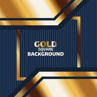 gold abstract square background banner with circle gold color creative digital light modern vector