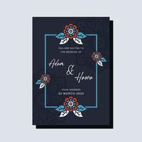 Wedding Invitation card templates with mandala ornaments vector