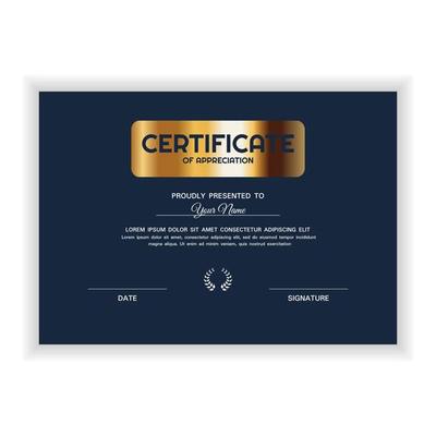 Creative Golden Certificate of Appreciation Award Template