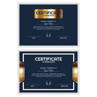 Bundle Creative Golden Certificate of Appreciation Award Template vector