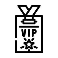 vip card line icon vector illustration line