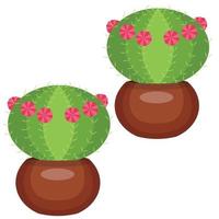 Cactus in a pot. pattern.Vector stock illustration isolated on white background. vector