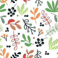 Floral abstract pattern on white backgrownd. vector