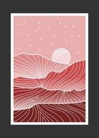 Abstract mountain painting, Abstract background, Premium Vector