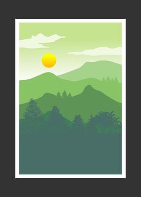 Abstract mountain painting, Abstract background, Premium Vector