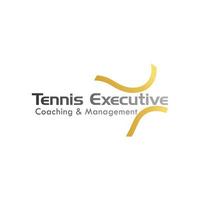 plantilla de diseño de logotipo ejecutivo de tenis, limpio, simple, de lujo, concepto de logotipo en forma de pelota de tenis vector