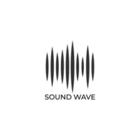 logotipo visual de espectro de ondas de audio, vector de diseño de barra de espectro nítido, plantilla de logotipo de audio, blanco y negro