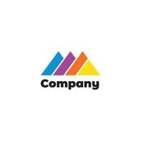 Mountain, Triangle, Sport Logo Design Template, Colorful Logo Concept vector