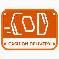 stylish text icon COD, cash on delivery. letter, text, typography and simple style. suitable for online shope icon vector