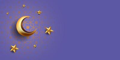 Ilustración de diseño de fondo de banner de ramadan kareem vector