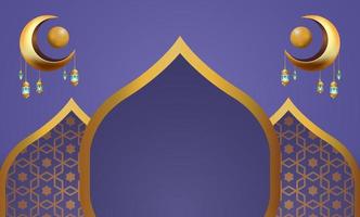 Ilustración de diseño de fondo de banner de ramadan kareem vector