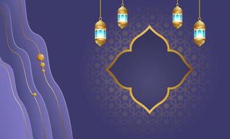 Ilustración de diseño de fondo de banner de ramadan kareem vector