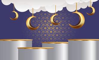 Ilustración de diseño de fondo de banner de ramadan kareem vector