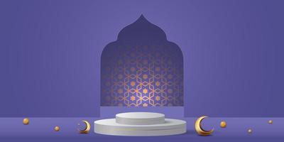 Ilustración de diseño de fondo de banner de ramadan kareem vector