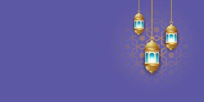 Ilustración de diseño de fondo de banner de ramadan kareem vector