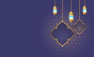 Ilustración de diseño de fondo de banner de ramadan kareem vector