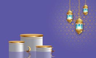 Ilustración de diseño de fondo de banner de ramadan kareem vector