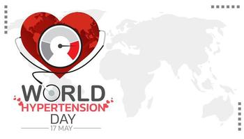 World Hypertension day is observed every year on May 17th. vector